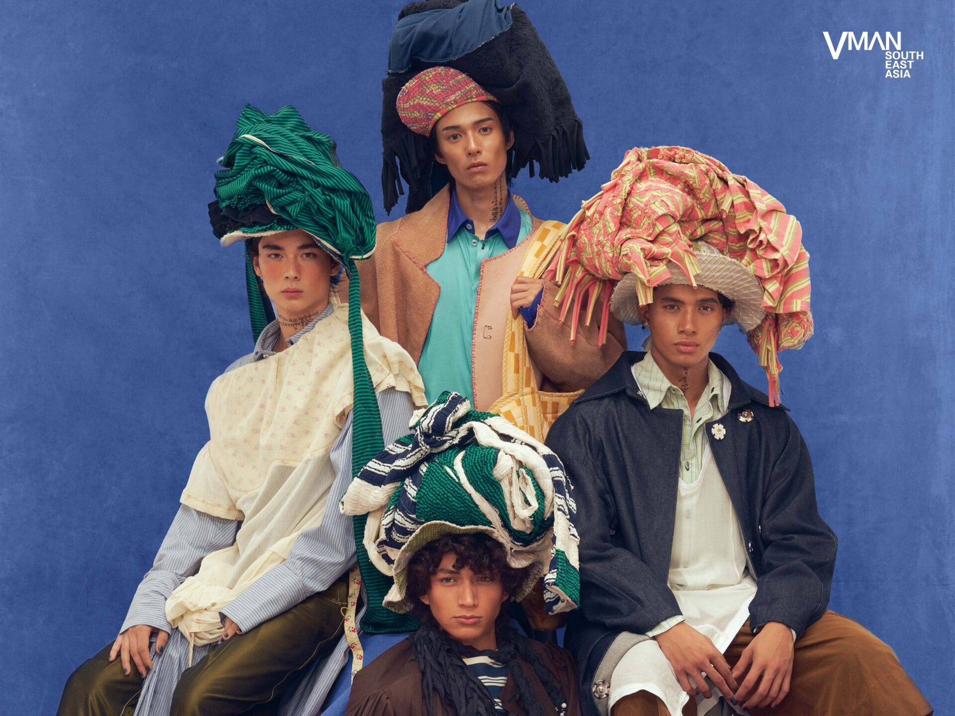 Eugene, Kensuke, Jubei, and Diego all wear clothing 