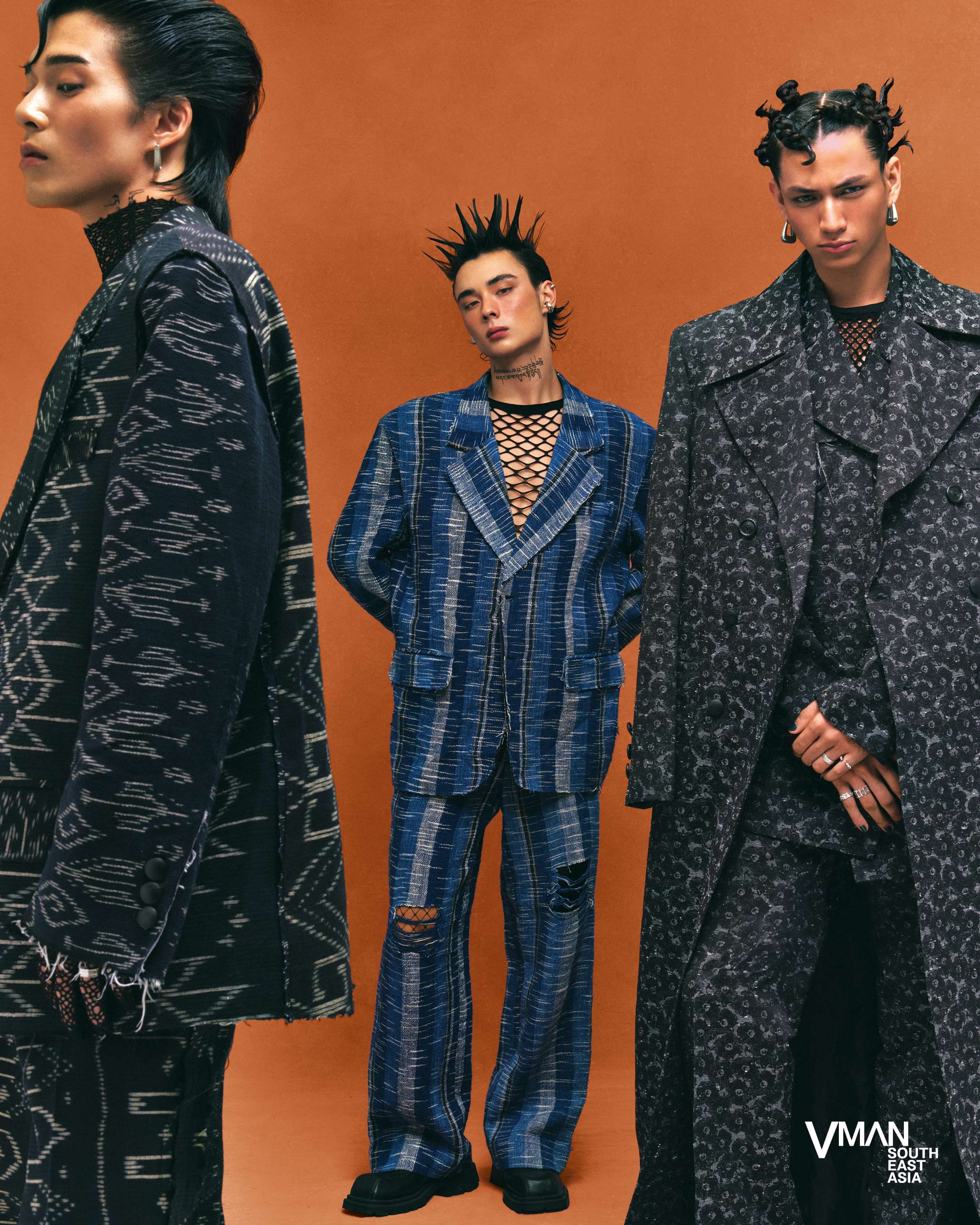 Kensuke, Eugene, and Diego wear all clothing BANDID LASAVONG