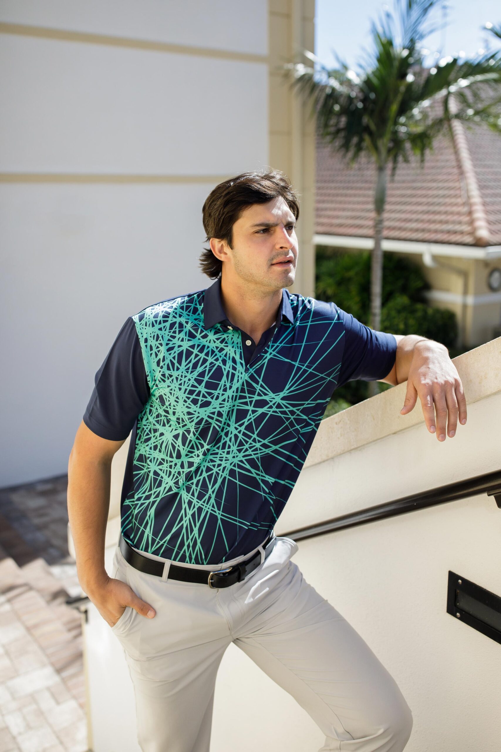 Jack Nicklaus Fracture Print Polo