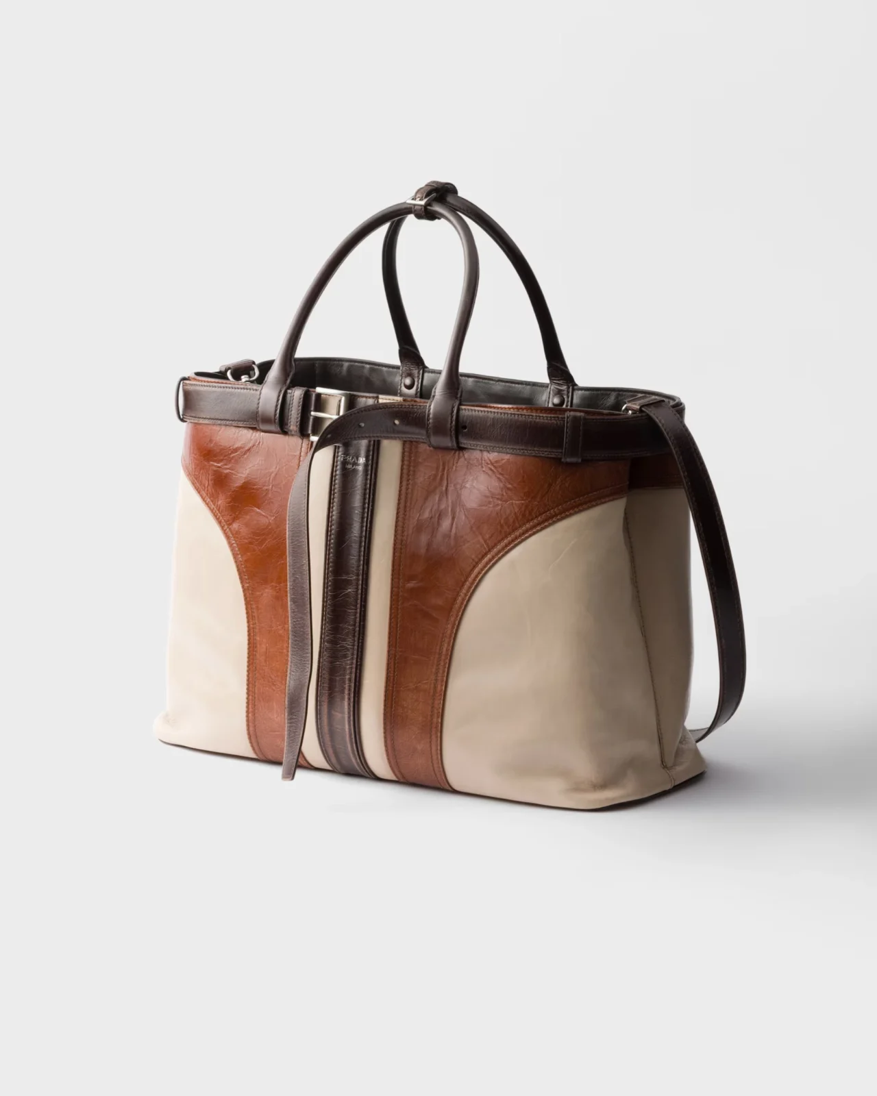 PRADA LEATHER BUCKLE BAG