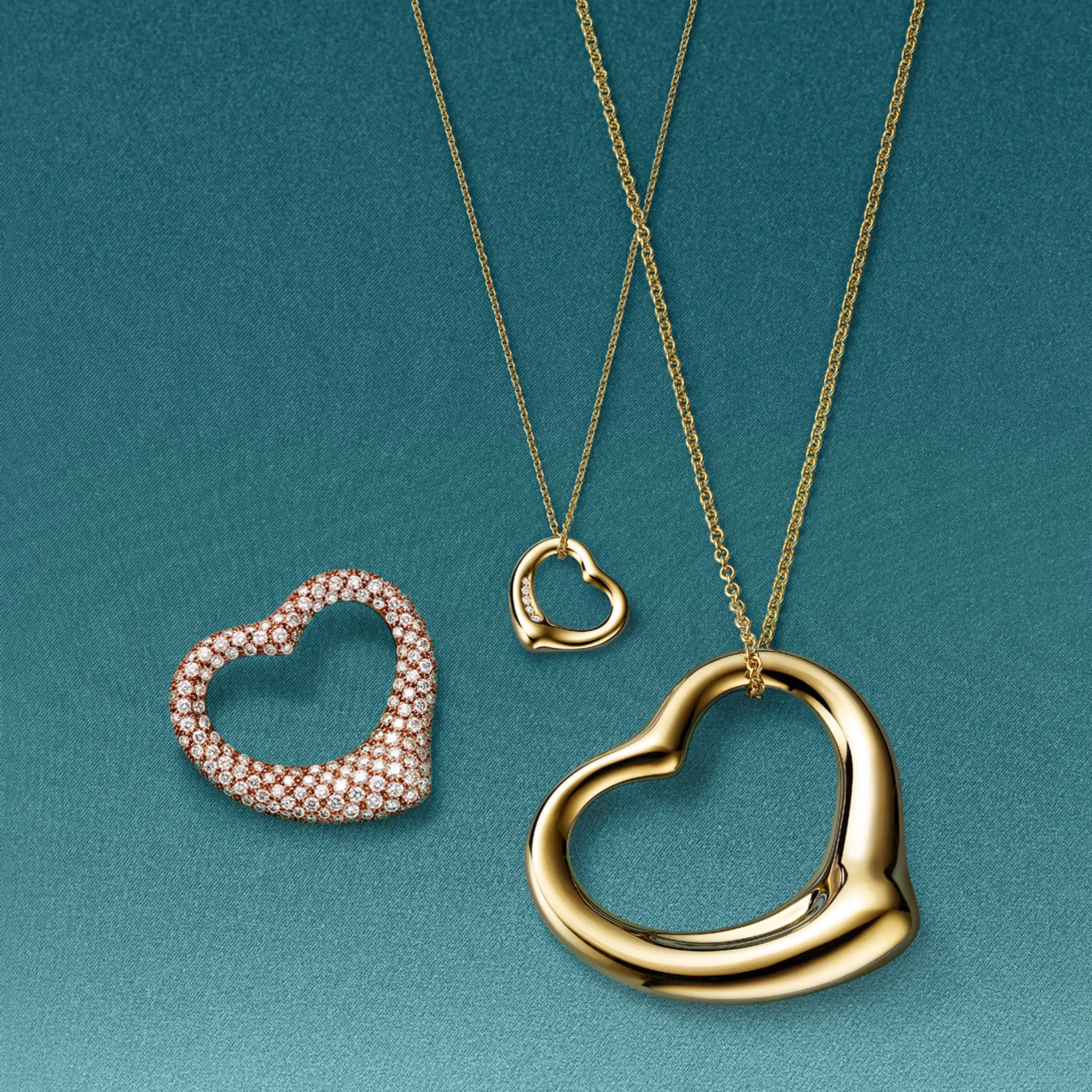 Tiffany & Co. Elsa Peretti Open Heart Pendants