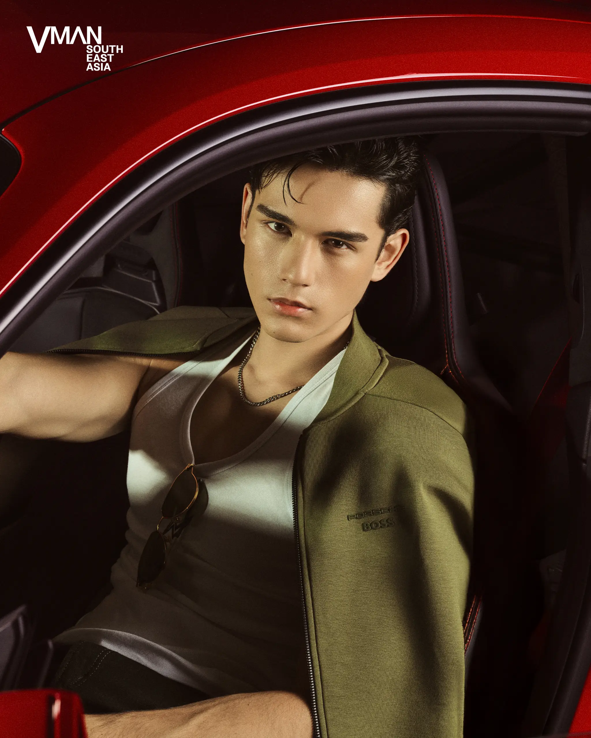 tate myron in hugo boss x porsche