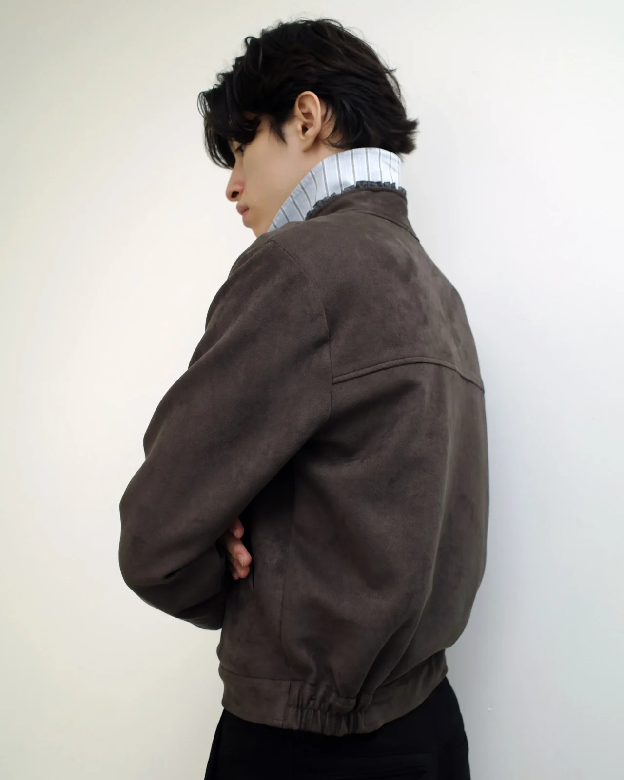 drunk dad espresso suede jacket