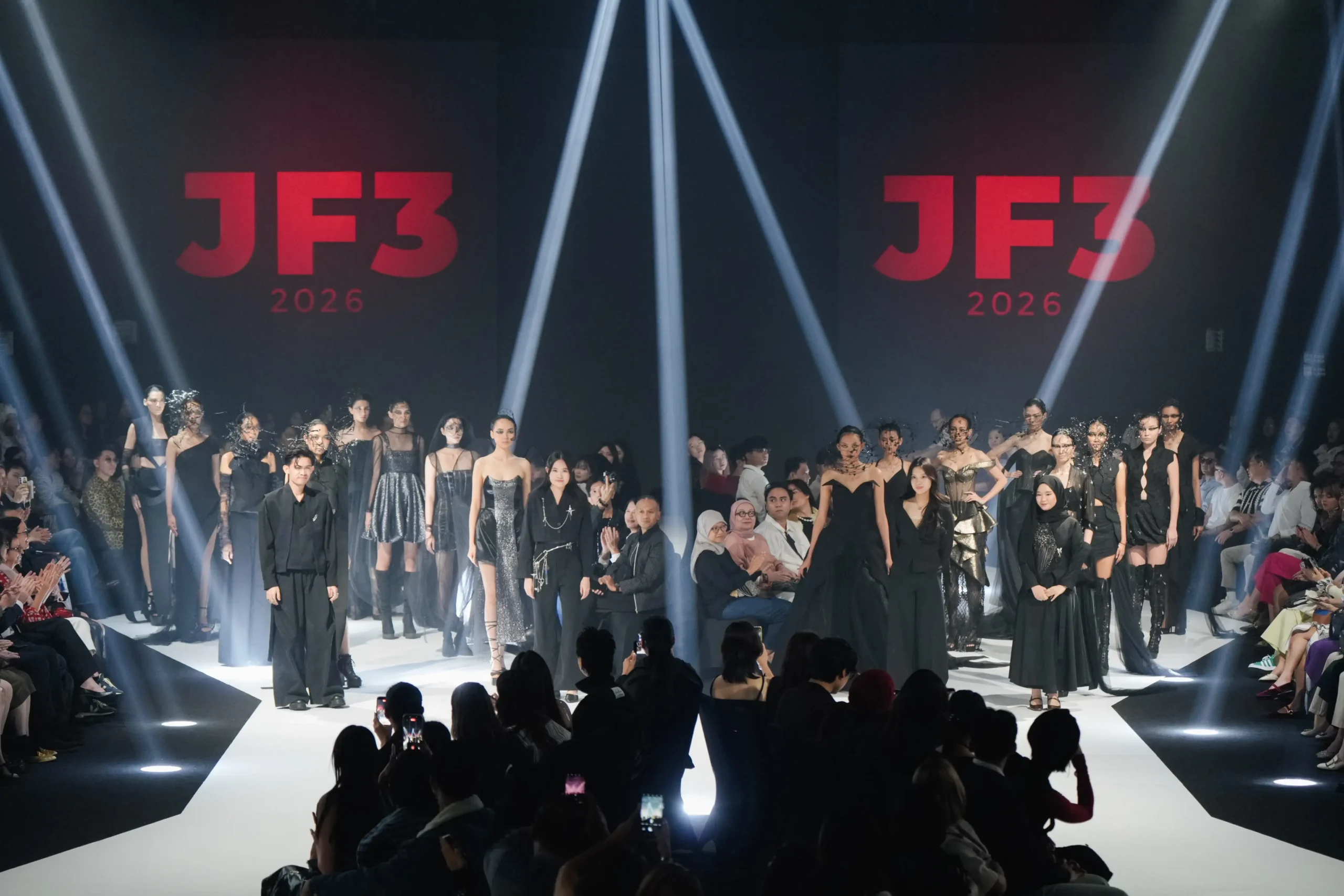 The four Future Fashion Designer (FFD) finalists join their models for the finale runway at BRI JF3 Fashion Festival 2026.