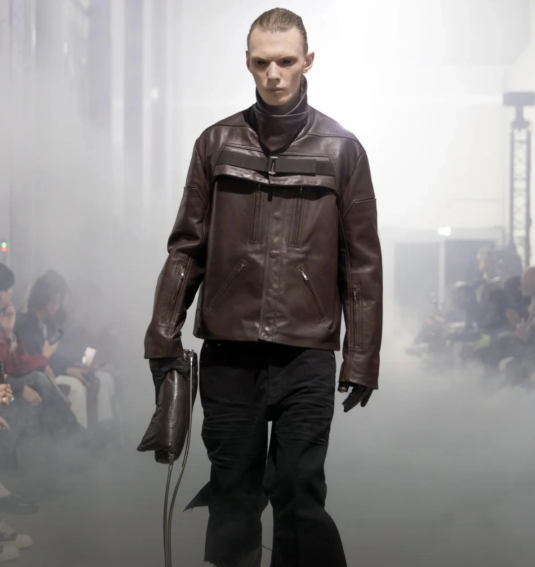 rick owens biker jacket trend